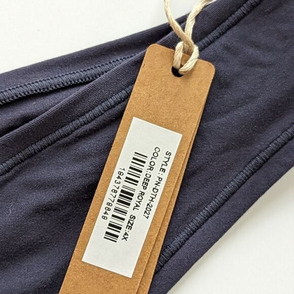 Skims NWT Plus Size Fits Everybody Soft Jersey Dipped Thong In Deep Royal sz 4X - Picture 7 of 9